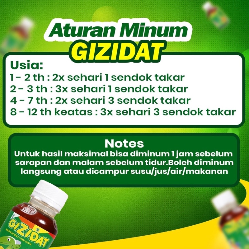 Gizidat vitamin penambah nafsu makan anak  ( expired date : 12/2024 )
