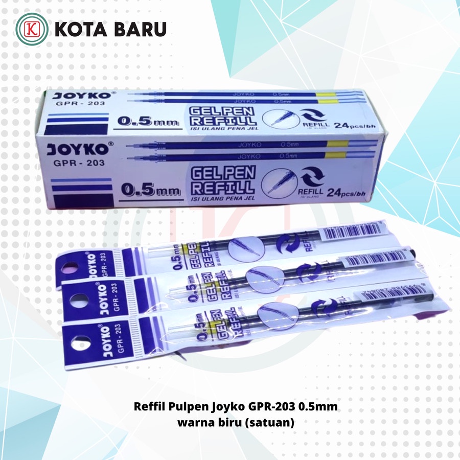 

Reffil Pulpen Joyko GPR-203 0.5mm warna biru (satuan)