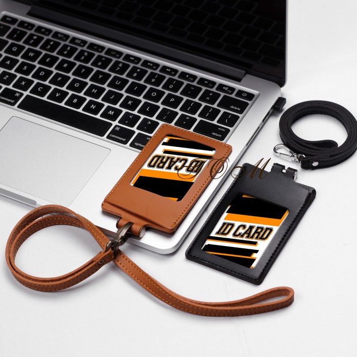 

Name Tag Name Tag Temboro Id Card Holder Kalung Premium Id Badge Leather Murah