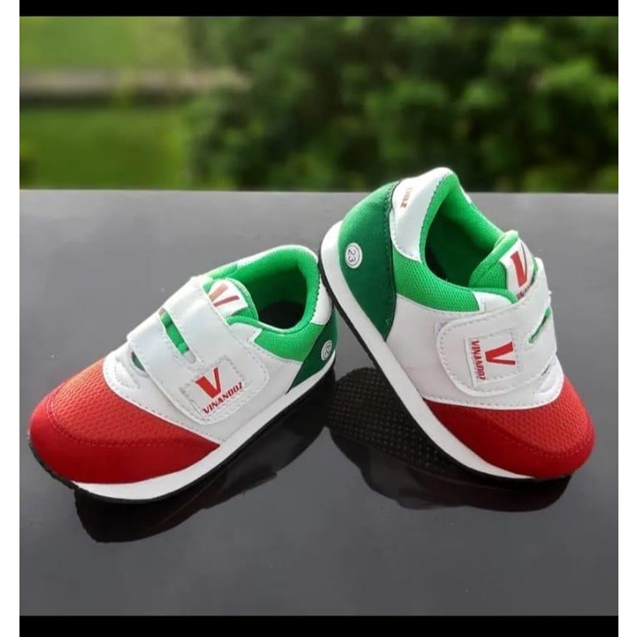 Sepatu Sneaker Anak Unisex 1 sampai 9 tahun - SSL08 - Sepatu Olahraga Anak Motif Bendera Italy