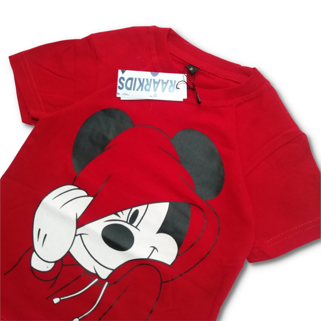 Raarkids kaos MICKEY Anak Laki Laki Perempuan Couple Karakter Usia 1-8 Tahun