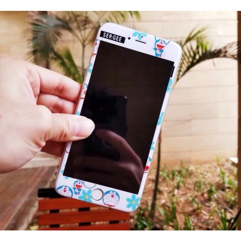 Anti Gores Tempered Glass gambar Miniee Ip 8 ip 8plus ( hanya depan )