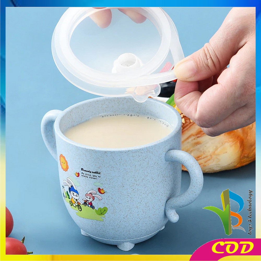 RB-C381 C382 Gelas Jerami Mug / Gelas Minum Anak Anti Tumpah Bahan Jerami / Baby Cup / Cangkir Anak Wheat Straw Karakter Kartun