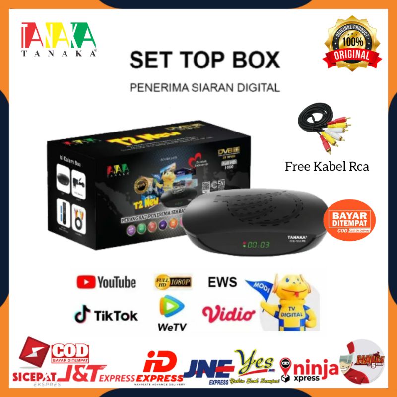 [COD] SET TOP BOX TV DIGITAL TANAKA DVB T2 NEW / STB TANAKA TYPE T2 ORIGINAL / PENERIMA SIARAN DIGIT