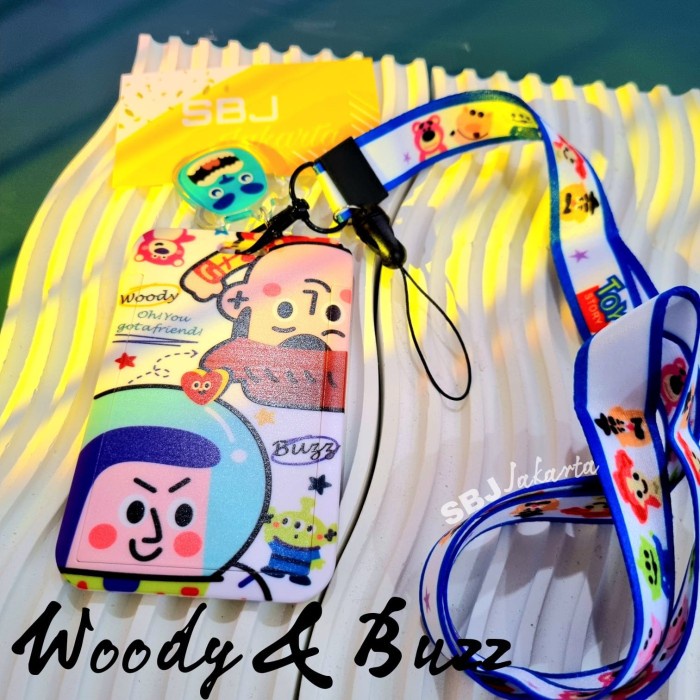 

Tempat kartu ID card holder / name tag ada tali lanyard bahan hardcase - Woody & Buzz RATU.SHOP25