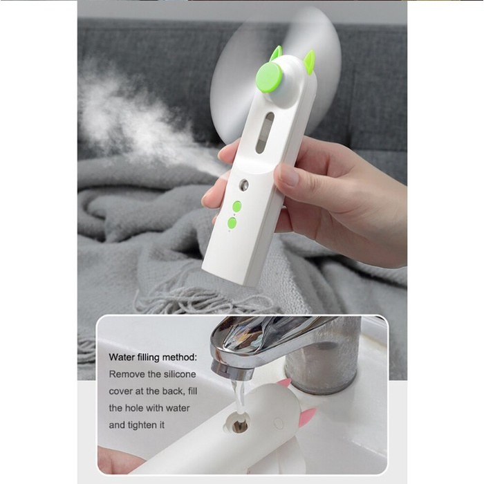 Kipas Angin Mini Portable Nano Spray 2in1 30ml
