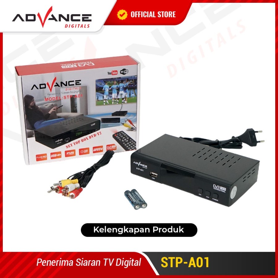 Advance STB Set Top Box STP-A01 DVD-T2 Riciver Digital STB Wifi Youtub - STP-A01