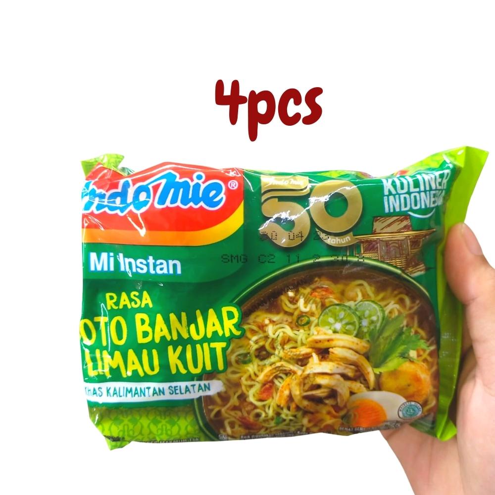 

4pcs Indomie Kuah Rasa Soto Banjar Limau Kuit 75gr Mi Instan Mie