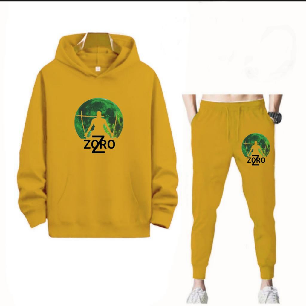 SETELAN ZORO HOODIE DAN CELANA PANJANG MURAH TERLARIS NYAMAN DIPAKAI