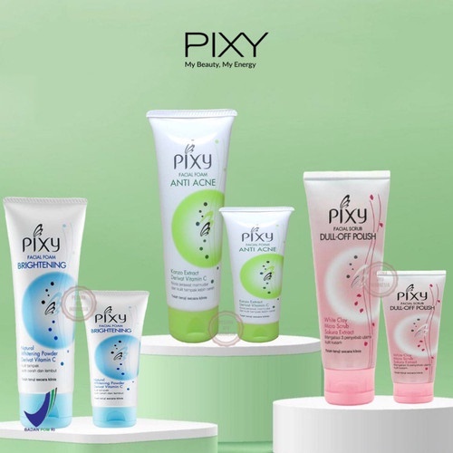 Pixy facial foam brightening &amp; acne 100ml/40ml