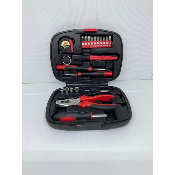 [BAYAR DITEMPAT] Ace Hardware Krisbow Set Peralatan Mekanik 21 / Perlengkapan Rumah Tangga Murah / P