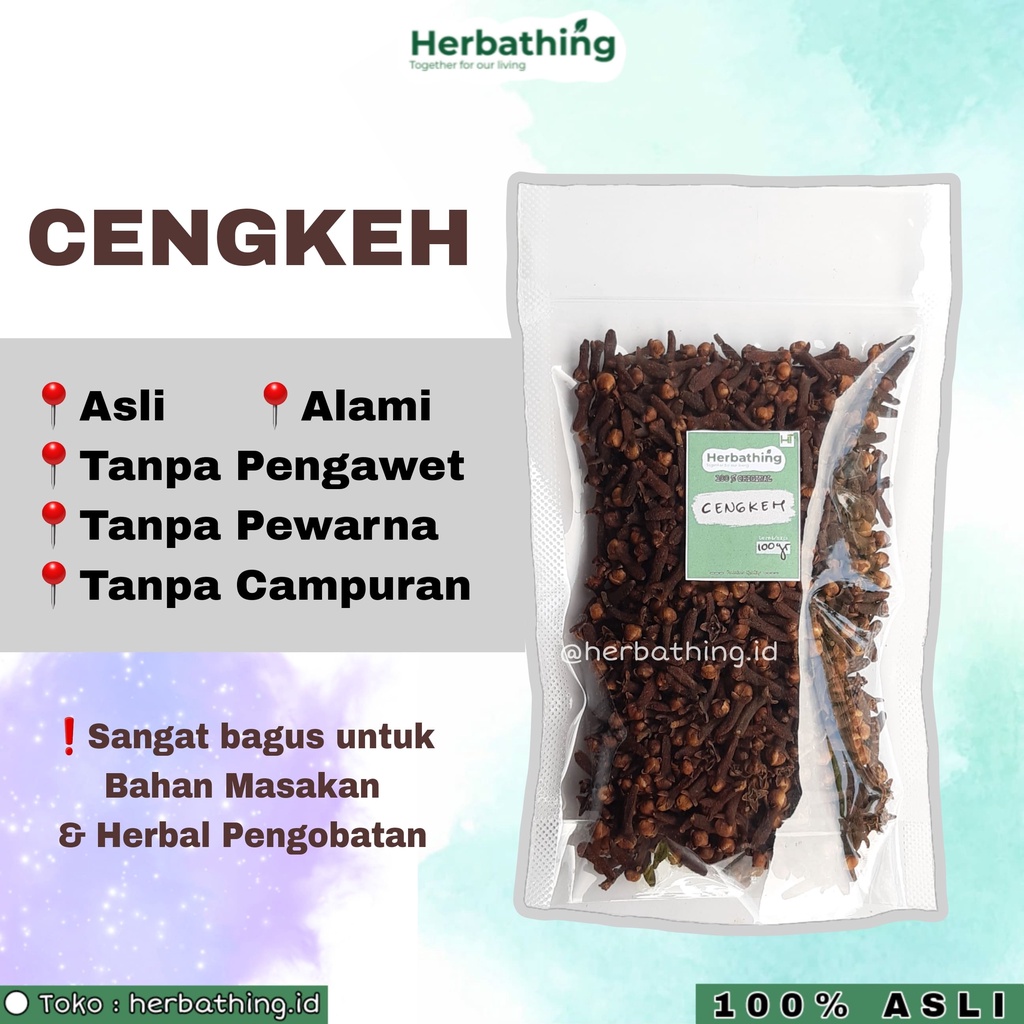 

Cengkeh Kering 100 gr | Cloves 100% Kualitas Premium Super Asli Original Tanpa Kimia JSR