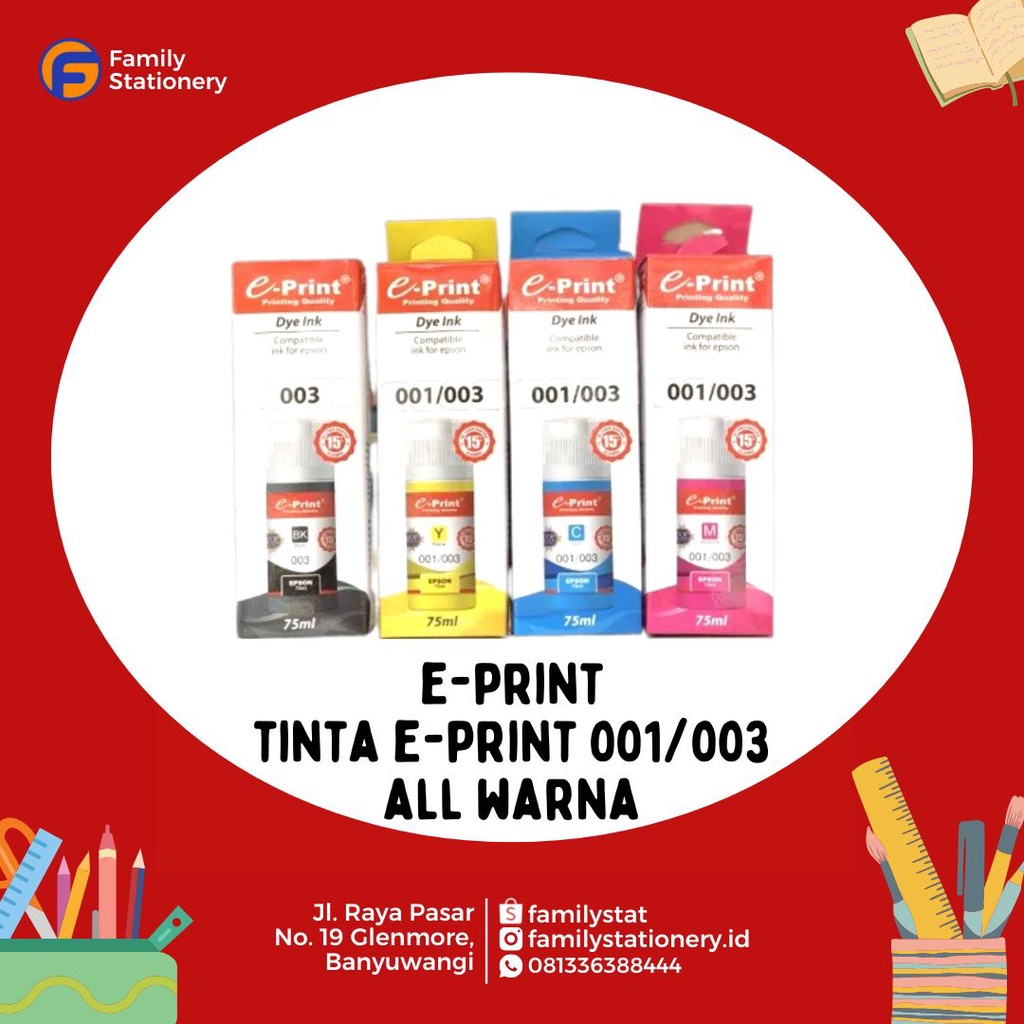Tinta Epson Ink T001 / T003 75ml T-Series 001 / 003 - E-PRINT
