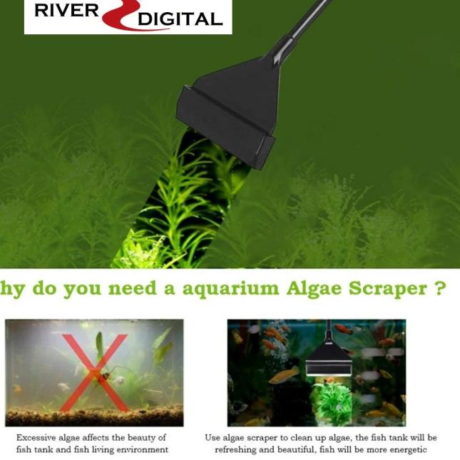 WYIN / ZRDR Aquarium Algae Scraper Pembersih Aquascape