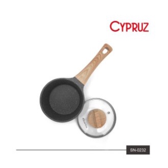 Cypruz SN-0232 Granite Die Cast Sauce Pan Glass Lid Panci Susu 18cm