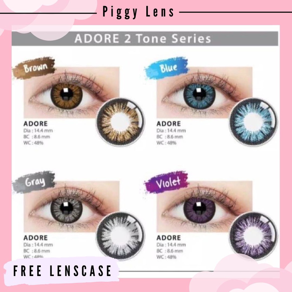 SOFTLENS LIVING COLOR ADORE MINUS 0.50 SD 2.50 + FREE LENSCASE