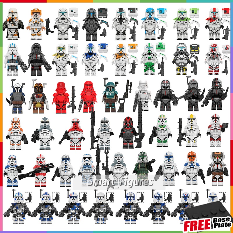 Mainan Action Figure Star Wars Minifigures Horn Squad Fixer Clone Force 99 Cody Airbrne Troops Death Watchs XP467 XP468