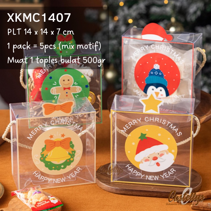 

Kotak Box Mika Natal XKMC1407 Kue Kering Roti Snack Hampers Christmas