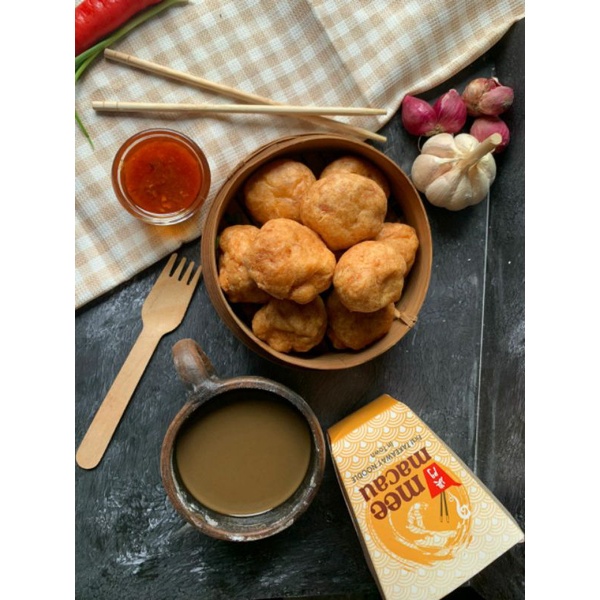 Bakwan Goreng Hakka CahYen Jumbo Isi 10 Biji | Bakwan Goreng Ayam Halal Mui | Bakso Goreng Homemade, No MSG, Yummy, Lezat |  Bakso Goreng Ayam Disukai Anak Anak | Cemilian Bakwan Bakso Goreng | Bakwan Goreng Haka Kenyal, Empuk, Krispi, Yummy, Nagih, Halal