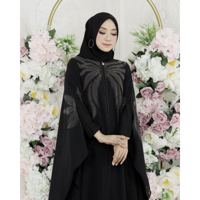 Abaya Turkey Arab Dubai Original Terbaru Premium Mewah Hitam Wanita Dewasa Elegan Modern Model Impor