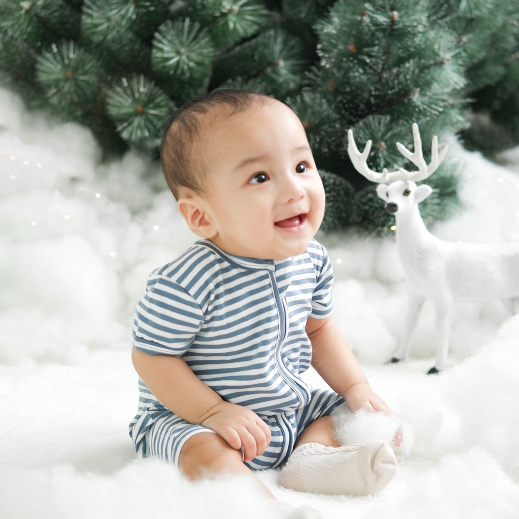 Nice Kids - Stripe Playsuit Baby (Baby Jumper Romper Onesies Bayi Baju Terusan 0-2 Tahun)