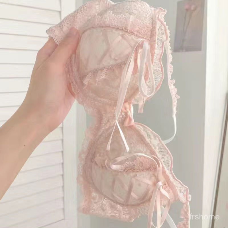 Jepang pakaian dalam manis wanita merah muda gadis-gadis lucu bra dada kecil berkumpul tidak ada cin