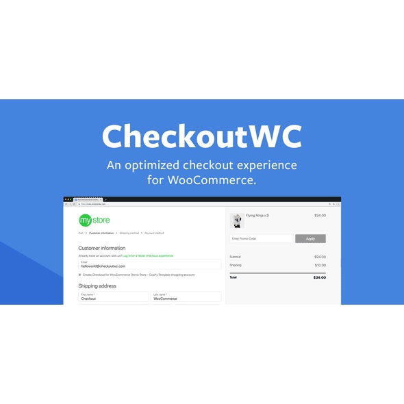 CheckoutWC 10.3.4 - Optimized Checkout Page for WooCommerce - Wordpress Plugin