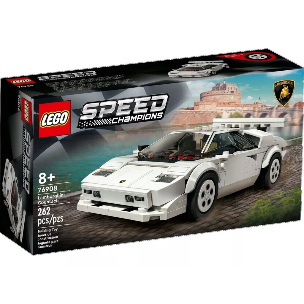 LEGO Speed Champions - 76908 Lamborghini Countach Set Building Kid Toy Car Model Race Motor City Rac