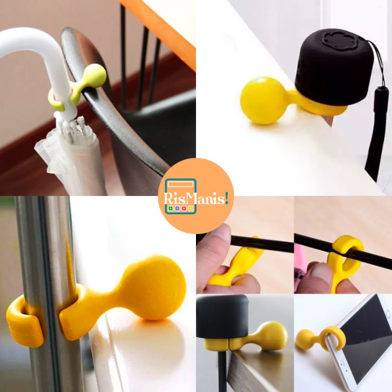 PORTABLE UMBRELLA HOLDER - 1 pcs Tempat Gantungan Payung Ukuran Mini Gantung Pinggir Meja Hanger Tongkat Sandaran Ponsel HP Penyangga Handphone Praktis Mungil Portabel