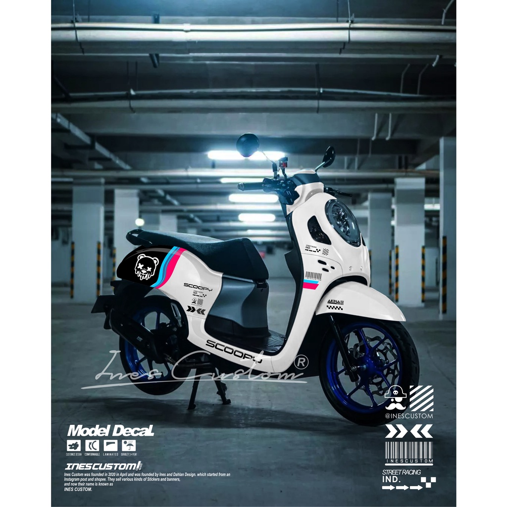 DECAL SCOOPY STIKER DECAL SCOOPY SIMPLE CONCEPT