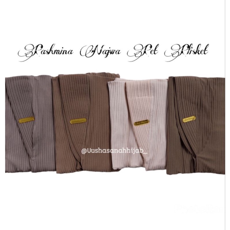 (Ori Nurie) PASHMINA NAJWA PET PLISKET •pashmina instan jersey ballerina•pashmina instan pet plisket