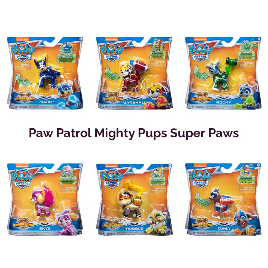 Mainan Paw Patrol Hero Pup Mighty Pups Super Paws Figure