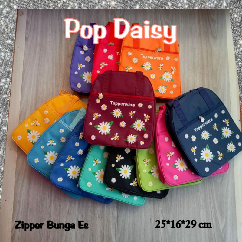 Tas Pop / Daisy Flowers / tas bekal makan Daisy flowers / Tas tupperware Daisy Flowers