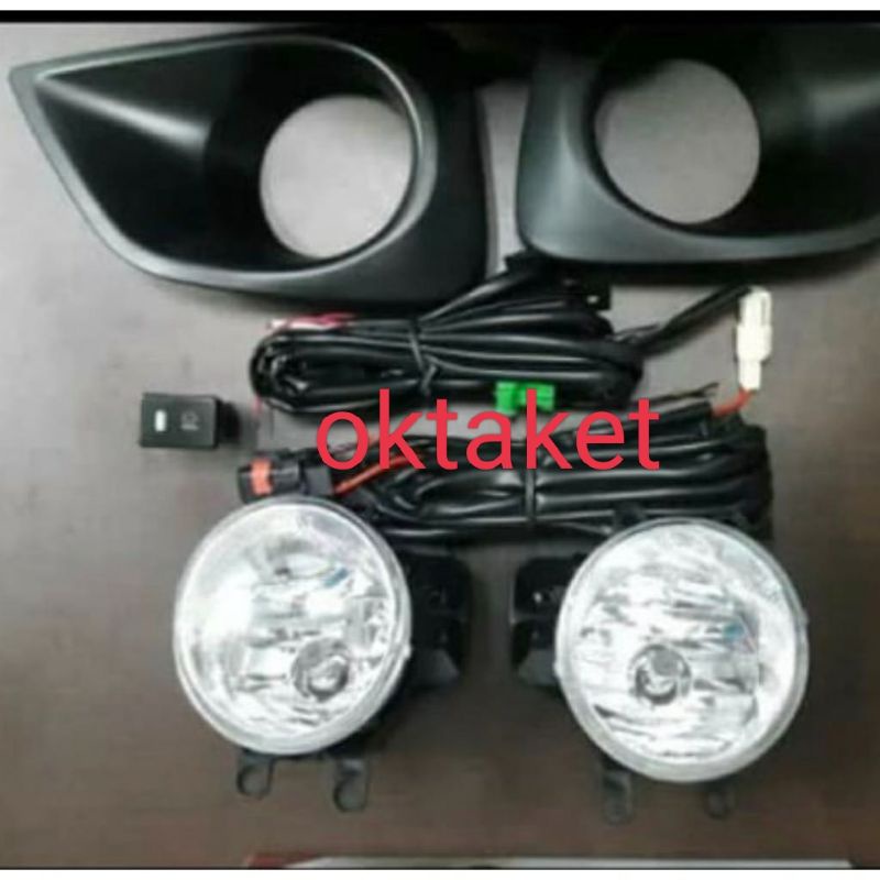 paket cover foglamp + lampu yaris 2013-2015 &amp; Vios 2013-2017