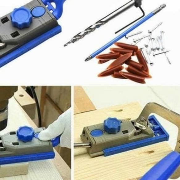 Pocket Dowel Jig Pocket Hole Jig Pocket Mata Bor Sekrup