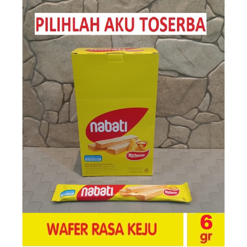 Richeese Nabati Wafer Keju isi 20 pcs @ 6 gr - (HARGA 1 BOX)