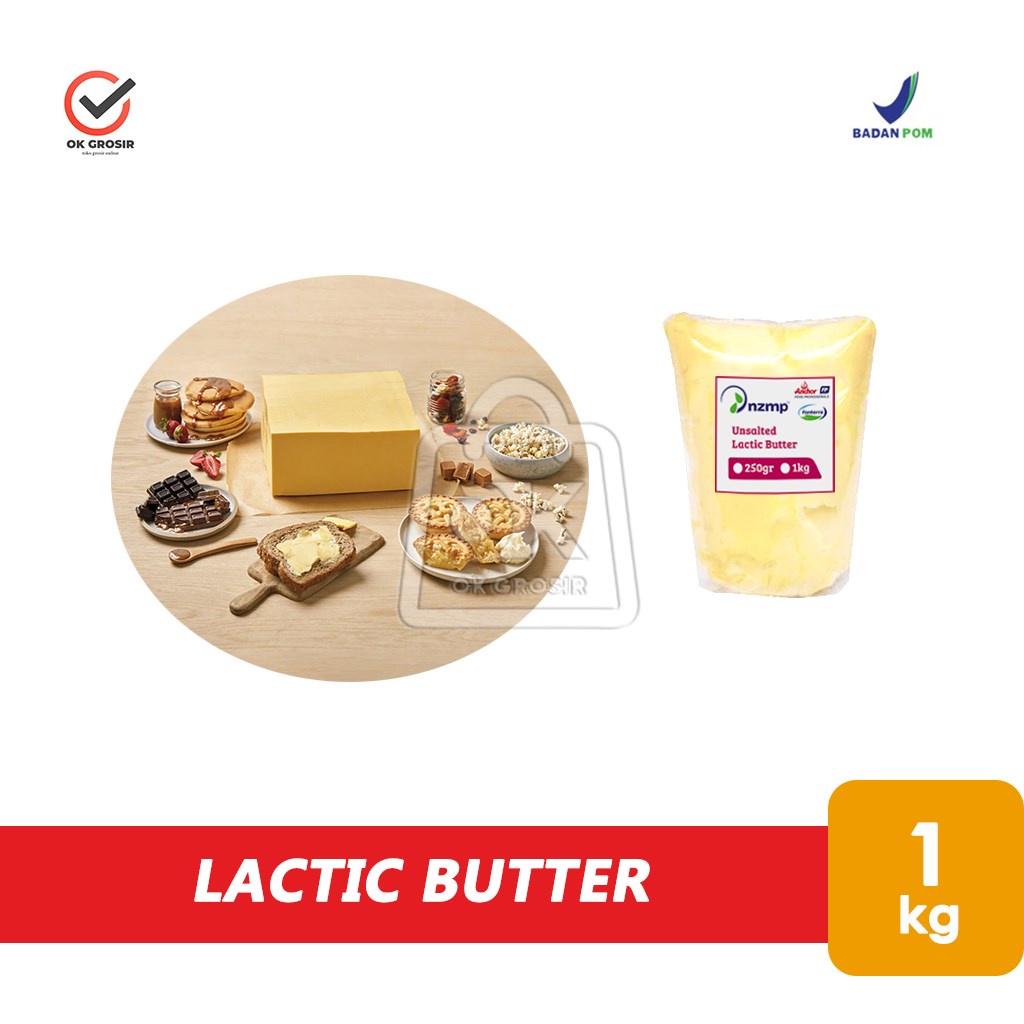 Anchor LACTIC Unsalted Butter / Mentega Krim Fermentasi FONTERRA (1 kg)