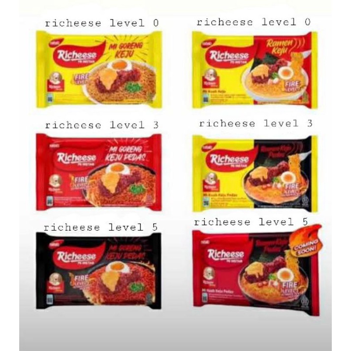

Richeese Mie Goreng Keju | Richeese Mie Kuah Ramen-Goreng Level 3