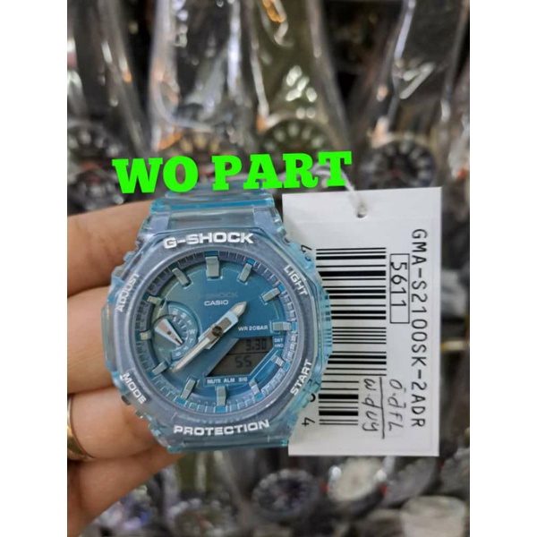 casio G-SHOCK GMA-S2100SK-2ADR jam tangan wanita analog digital original transparan GMAS2100