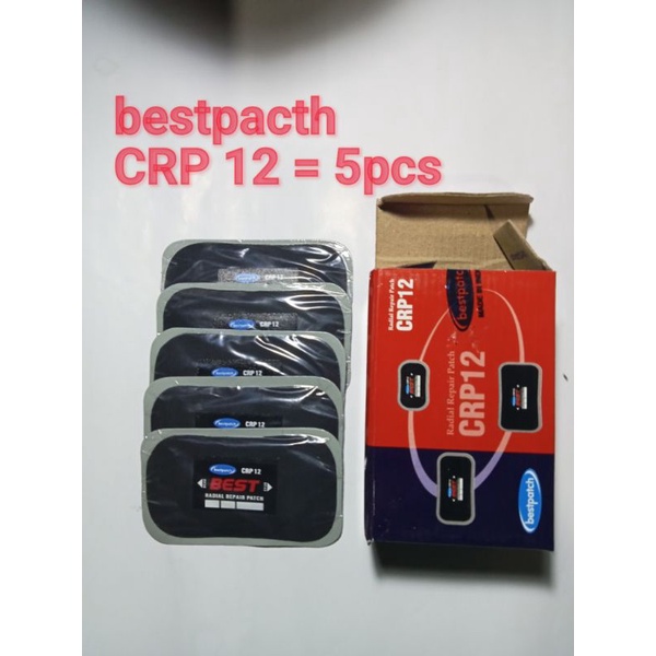 crp 12 eceran per 5pcs, bestpacth,karet tambal ban, tiptop, sistem dingin, crp12
