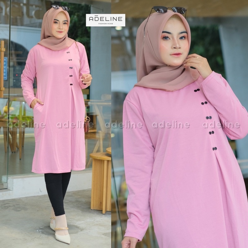 KASELA Tunik LD110 - Tunik JUMBO BIGSIZE OVERSIZE Babyterry Spandex / R.3 - 181-5225