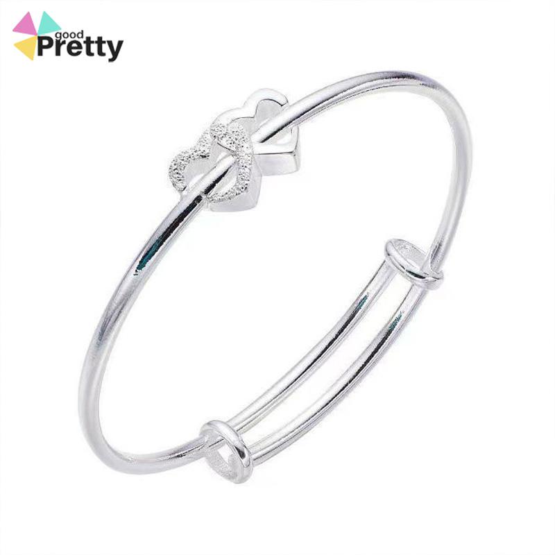 Gelang cinta Korea Gelang ganda dorong-tarik disesuaikan desain Aksesoris Fashion Bangle - PD