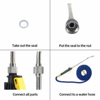 Nozzle Gun Gagang Semprotan Air Sabun Cuci Mobil Motor Tanaman 62CM / Stik Sprayer Kepala Selang Semprotan Air Jet Taman Alat Cuci Mobil Motor Portable Pistol Air Tekanan Tinggi / Kepala Stik Sprayer Selang Air Semprot Serbaguna /  Pot Semprotan Air Sabun