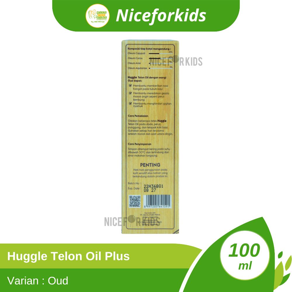 Huggle Minyak Telon Plus 100ml / Telon Oil Plus / Minyak Telon Bayi