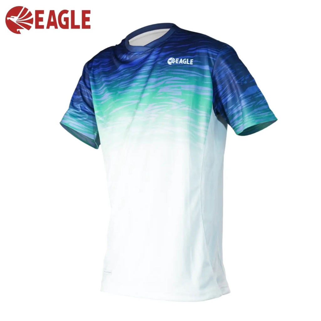 Eagle LIGHTBURST Putih Tosca Biru / Multi Warna Kaos Badminton Bulutangkis Original Adha Sport Store