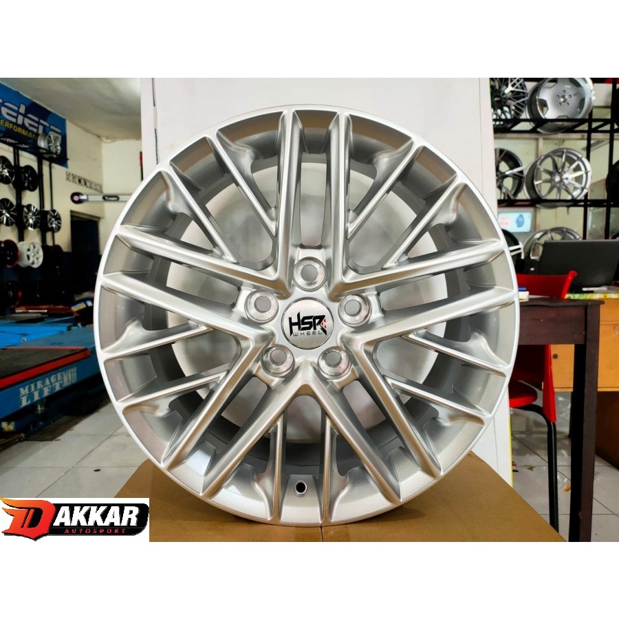 Velg Racing Hsr Vertical Ring 17 Untuk Camry Innova Ertiga Xpander Brv Pelek Mobil R17 Hyper Silver