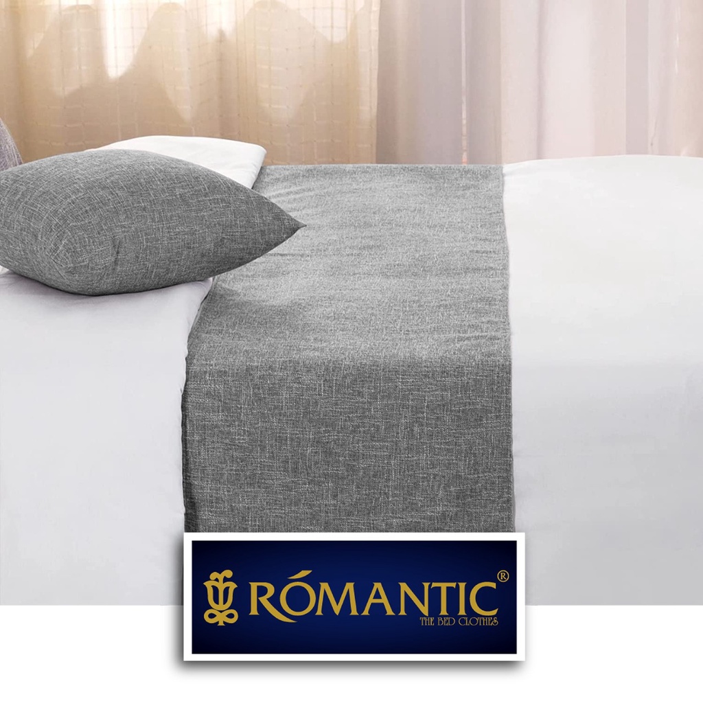 Bed Runner / Selendang kasur Abu Muda by ROMANTIC standard Hotel minimalis