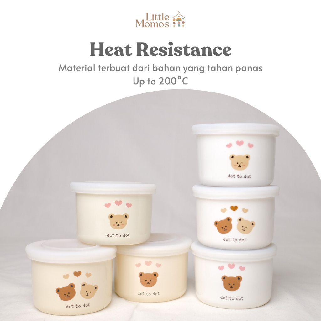 Little Momos Baby Food Container Ceramic MPASI Bowl Set 250 ML