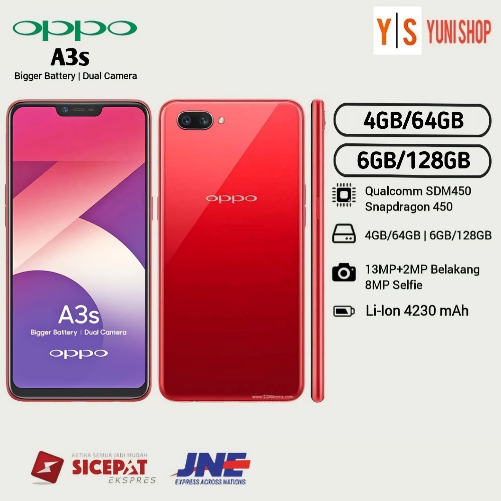 Oppo A3s ram 4/64//6/128 GARANSI TOKO 1 TAHUN