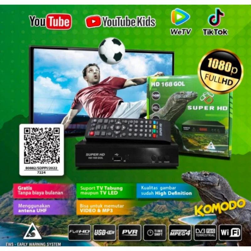 TERMURAH STB DIGITAL TV SUPER HD 168 ANTENA TV D& PARABOLA